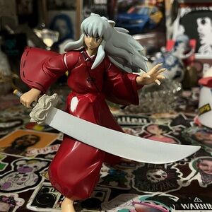 Red Anime Figure with Sword
